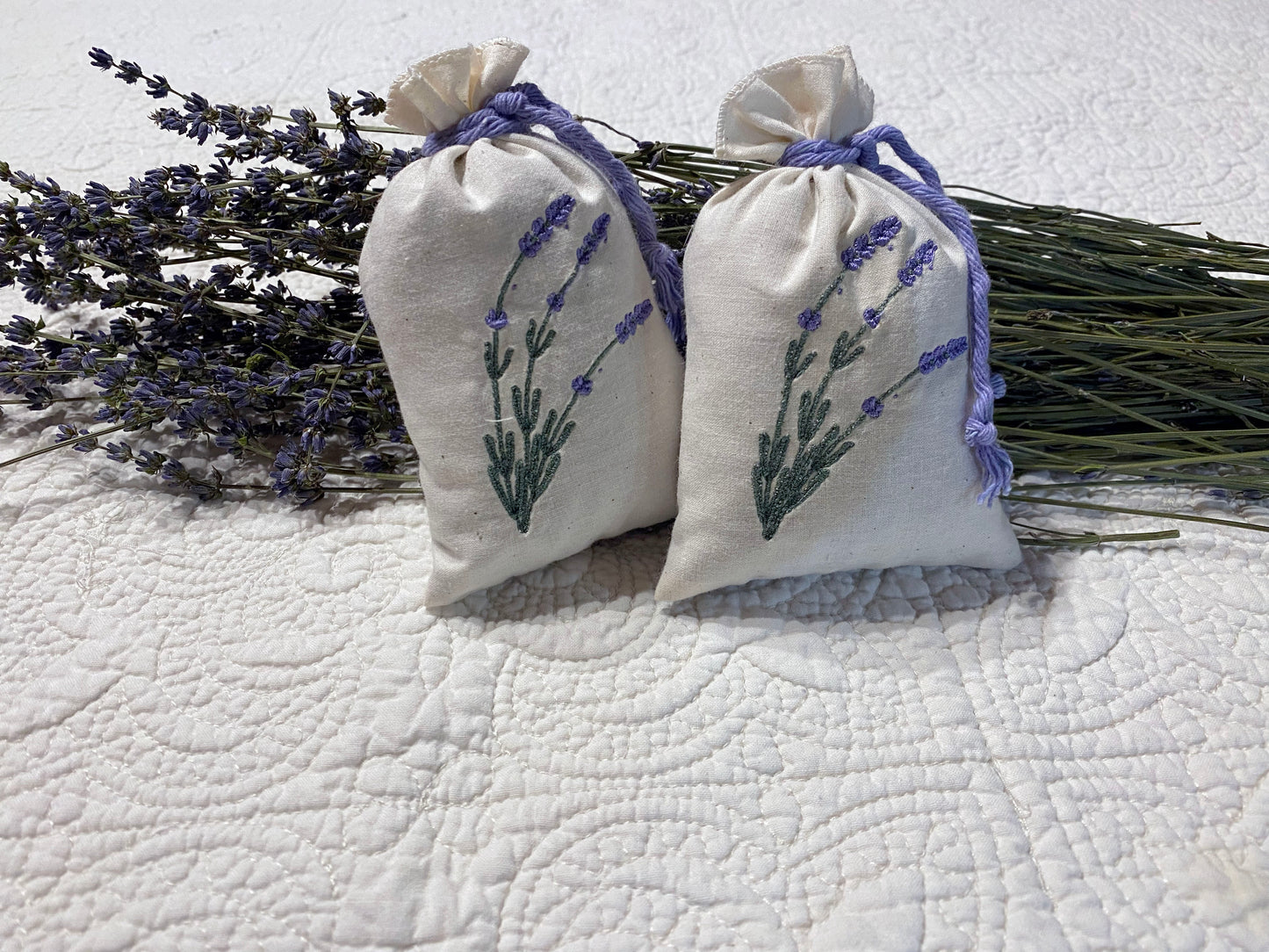 Sachet - Lavender Embroidered