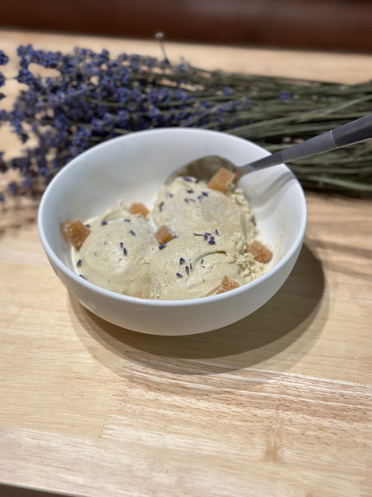 Ginger Lavender Ice Cream